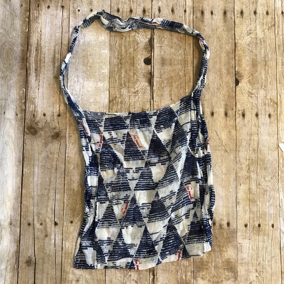 Free People blue geometric shopping bag - Picture 1 of 2